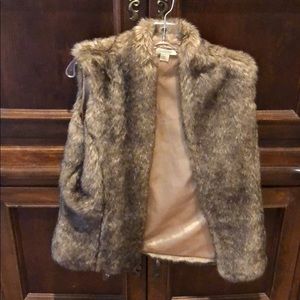 Garnet hill fur vest